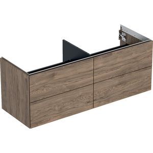 Wastafelonderkast 4x la 135cm noten hickory ONE