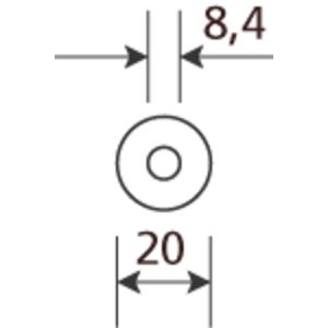 Sluitring Elvz 8.4x20x1.25 M8 VVE=200