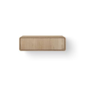 Badmeubelkast WOODEN ROUNDED FRAME 100cm eiken old grey 1x la