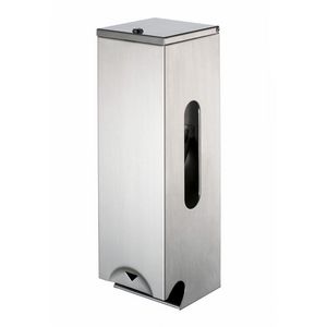 Closetroldispenser v. 3 rol rvs geborsteld PUBLIC AREA