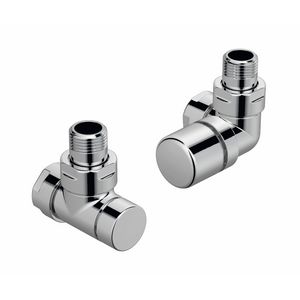 Kranenset type G set deco radiatorkraan rechts verchroomd