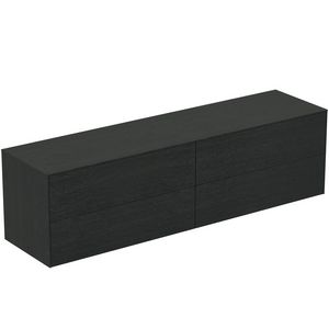 Conca wastafelmeubel 200x50x55cm 4 laden afdekblad zonder uitsnijding smoked oak