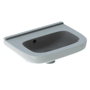 300 Basic fontein 40x25cm zonder kraangat met overloop wit