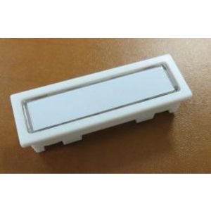 Witte beldrukknop met naamkaart houder