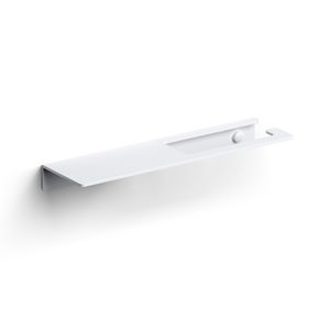 Fold closetrolhouder zonder klep planchet mat wit poedercoating