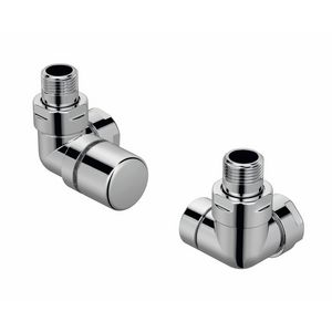 Kranenset type F set dubbel haaks kraan links verchroomd