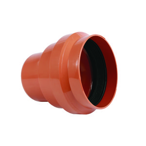 PVC manchet overgangsstuk gres-spie 131x110mm SN4 bruin