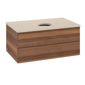 Wastafelonderkast Antao 800x360x500mm Warm Walnut L19013HM