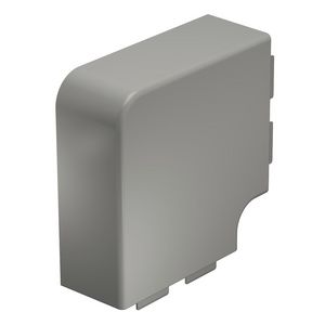 Deksel platte hoek 60x130mm polyvinylch. steengrijs VVE=2