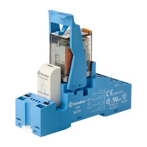 Interfacerelais 4 wisselcontacten 7A 110V AC blauw