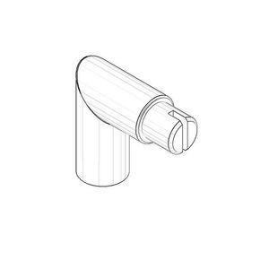 Houder v. greepstuk Hoek 35x31x13mm chr