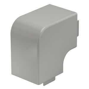 Deksel platte hoek 60x60mm polyvinylchlorid steengrijs VVE=2