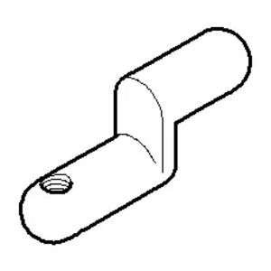 Trek aan de knop 32x7mm Platina gebors.