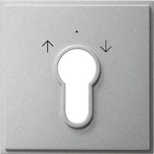 Afdekking sleutelschakelaar /-drukcontact Gira TX_44 (SW IB) kl.alum.