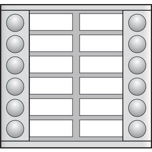 Uitbreidingsmodule 12 bellen in 2 rijen opb.buitenpost 20mm