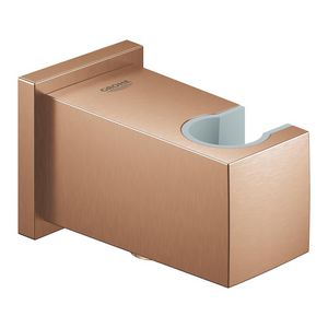 Euphoria cube wandaansluitbocht met houder warm sunset geborsteld (mat bronskleurig)
