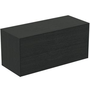 Conca wastafelmeubel 120x50x55cm 2 laden afdekblad zonder uitsnijding smoked oak