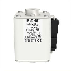Zekering hoge snelheid 630A AC 1250V 100kA 2 61x77x9 VVE=2