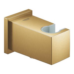 Euphoria cube wandaansluitbocht met houder cool sunrise geborsteld (mat goudkleurig)