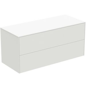 Conca wastafelmeubel 120x50x55cm 2 laden afdekblad zonder uitsnijding matt white