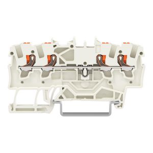 4-draads rijgklem Met drukknop 1,5 mm² lichtgrijs VVE=100