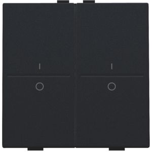 2-voudige toets met opdruk I en 0 RF schakelaar/knop black