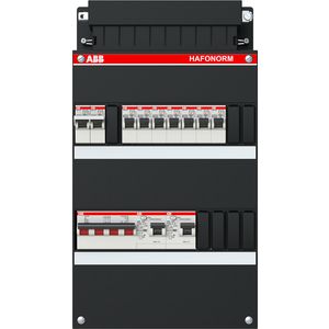 Groepenkast 7 groepen achter 2x 30mA + F + HS 3-fase