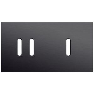 Tweevoudige afdekpl. horizontaal 71mm centerafstand een twee