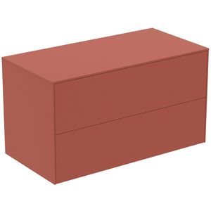 Conca wastafelmeubel 100x50x55cm 2 laden afdekblad zonder uitsnijding matt sunset