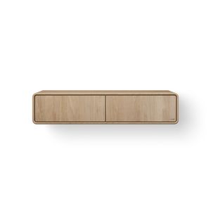 Badmeubelkast WOODEN ROUNDED FRAME 140cm eiken 2x la old grey
