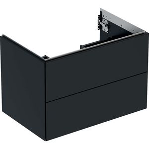 Wastafelonderkast 2x la 75cm zwart mat ONE