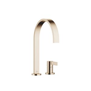 MEM 2-gats mengkraan rozetten Champagne gebors. (22kt Goud)