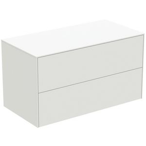 Conca wastafelmeubel 100x50x55cm 2 laden afdekblad zonder uitsnijding matt white