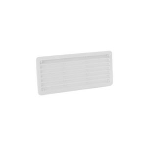 Kunststof ventilatierooster+gaas 270x120mm lichtgrijs