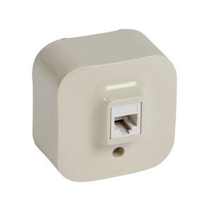 Contactdoos RJ11 creme Forix