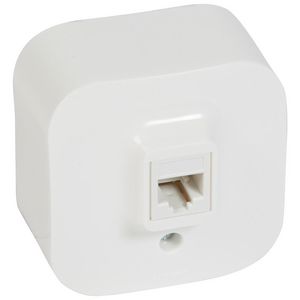 Contactdoos RJ11 wit Forix