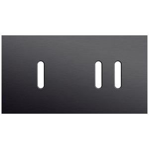Tweevoudige afdekpl. horizontaal 71mm centerafstand een enke