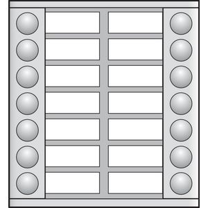 Uitbreidingsmodule 14 bellen in 2 rijen opb.buitenpost 20mm