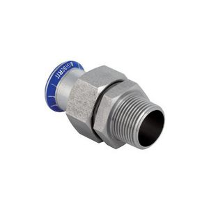 3-del. koppeling (wartel RVS) MAPRESS RVS siliconenvrij (LABS-vrij) 15x1/2"bt.