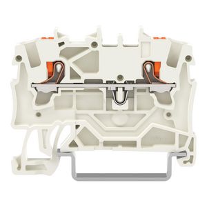 2-draads rijgklem Met drukknop 1,5 mm² lichtgrijs VVE=100