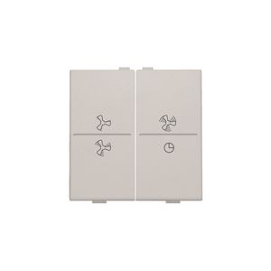 2-voudige toets ventilatoropdruk 0 - 3 RF schakelaar l.grey