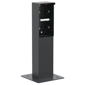 Spuitwaterdichte tuinpaal grondplaat 2 Hydro functies zwart