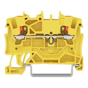 2-draads rijgklem Met drukknop 1,5 mm² geel VVE=100