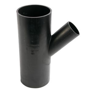 PE verloop T-stuk 45° 200x125mm PN4 zwart
