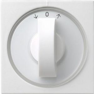 Afdekking draaiknop tijdschakelaar + jaloezie System 55 z.wit