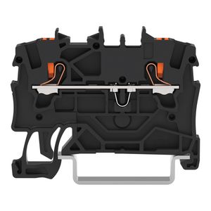 2-draads rijgklem Met drukknop 1,5 mm² zwart VVE=100