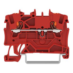 2-draads rijgklem Met drukknop 1,5 mm² rood VVE=100