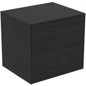 Conca wastafelmeubel 60x50x55cm 2 laden afdekblad zonder uitsnijding smoked oak