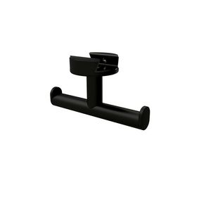 Handdoekhaak dubbel v. onder planchet Black LEEV