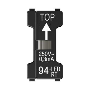 LED opsteeklampje rood 110-250 V. 1,1mA0